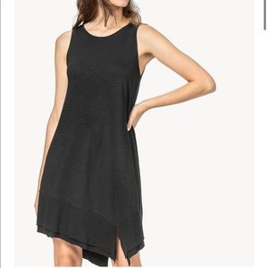Lilla P Rib Trim Asymmetrical Tank Dress
